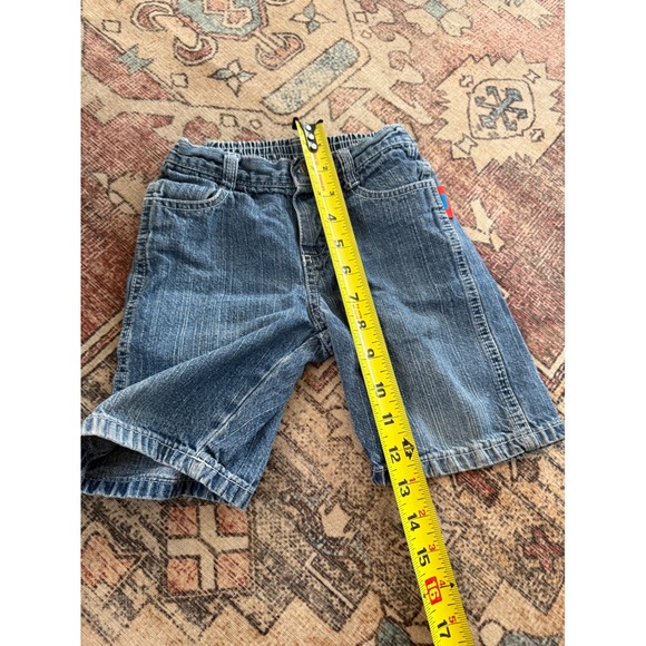 Thomas & Friends Boys Blue Denim Shorts Elastic Waist Size 4T Tall Train Logo - Picture 7 of 7